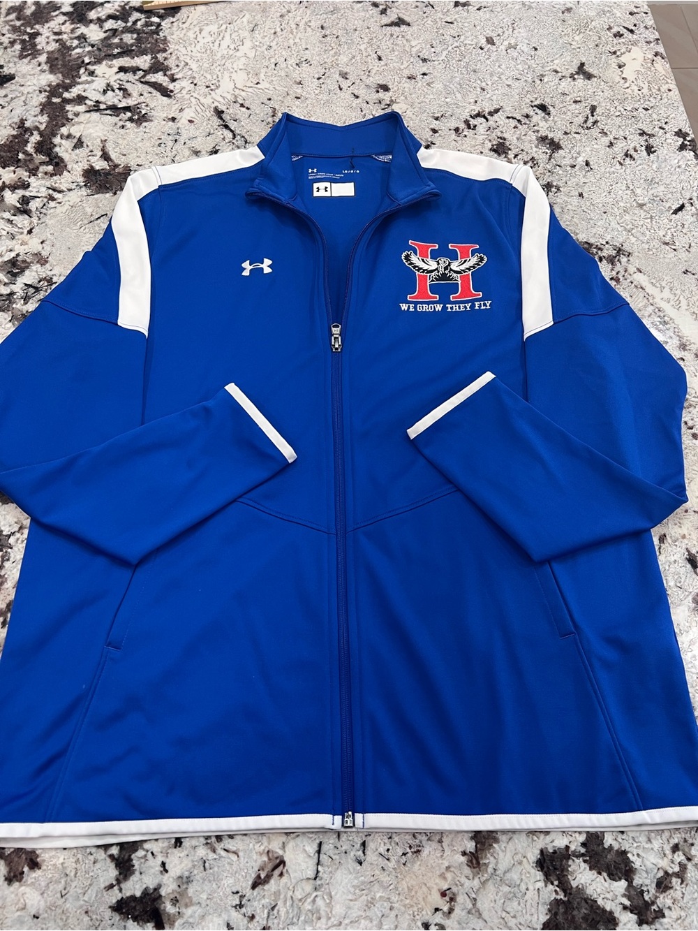 Under Armour Royal Blue & White Full-Zip Performance Jacket